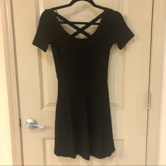Black Stretchy Flare Dress - VERY CUTE - Picture 1 of 4